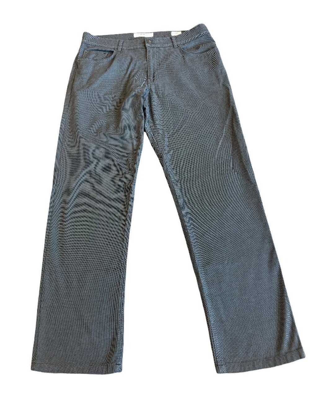 Brax Cooper Gray Blue Nailhead Straight Leg Five Pocket Pants Rise Size 34 Men's